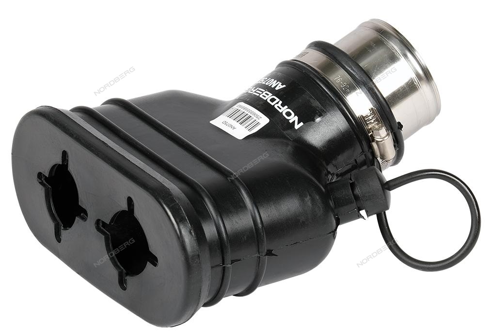 Насадка резиновая овальная на шланг D=75 мм