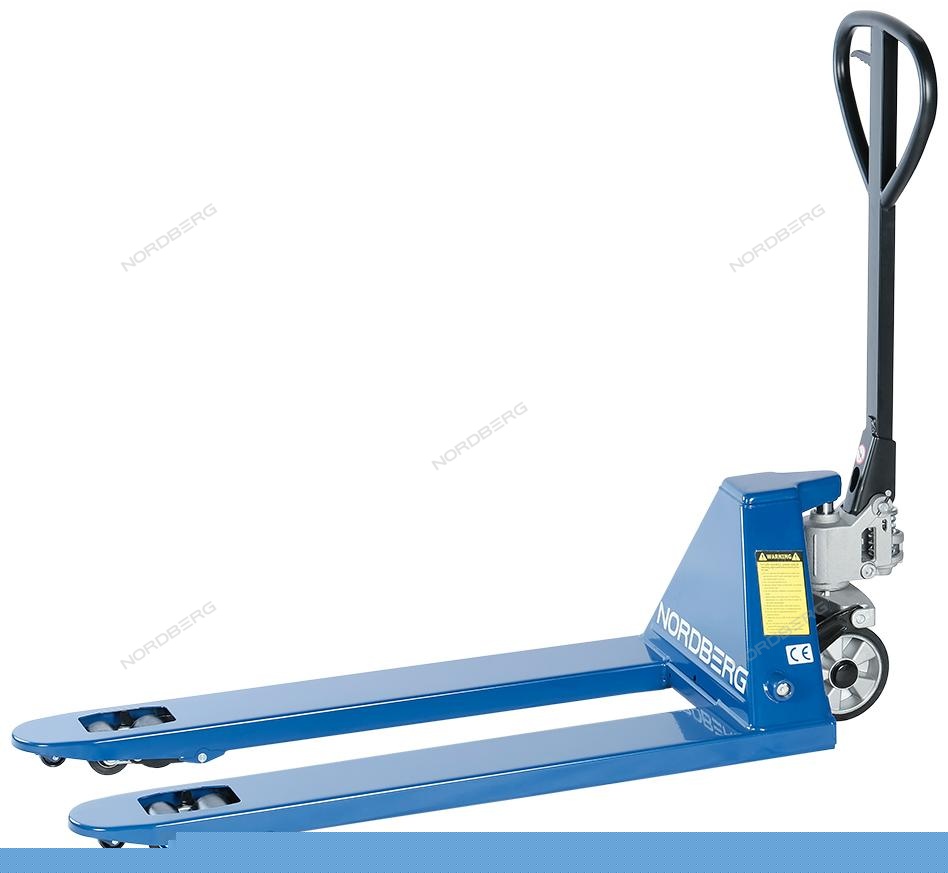 Тележка складская гидравлическая 3 т, с резиновыми колесами