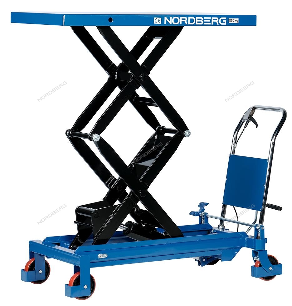 Стол подъемный гидравлический, 800 кг, двойные ножницы