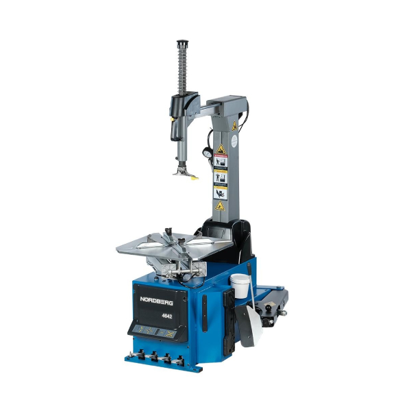 Станок шиномонтажный 380V автомат, 2х скор, стол с накладками, синий