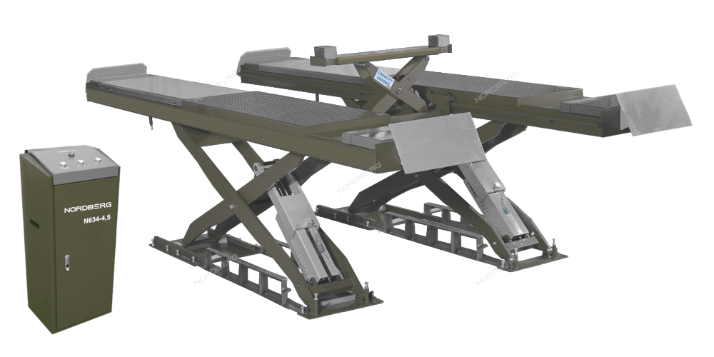 Подъемник ножничный для сход-развала 4,5 т, 380 В, серый