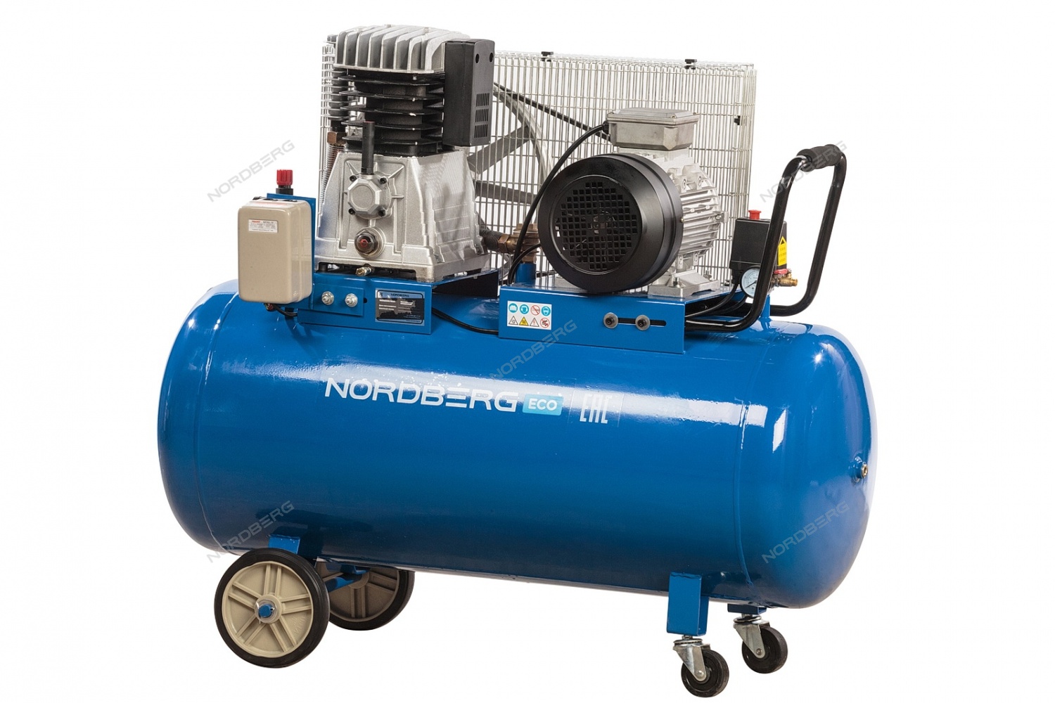 Компрессор поршневой с ременной передачей 380В, ресив. 200л, 520л/мин