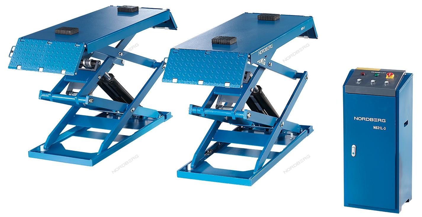 Подъемник ножничный низкопрофильный 3 т, 220 В