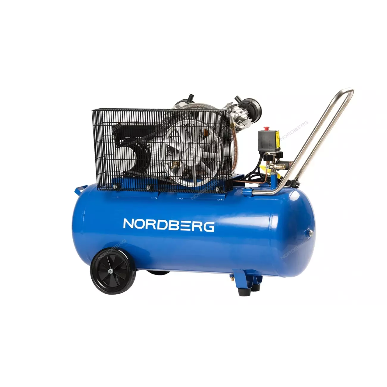 Компрессор вертикальный поршневой с ременной передачей 220 В, ресивер 100 л, 360 л/мин