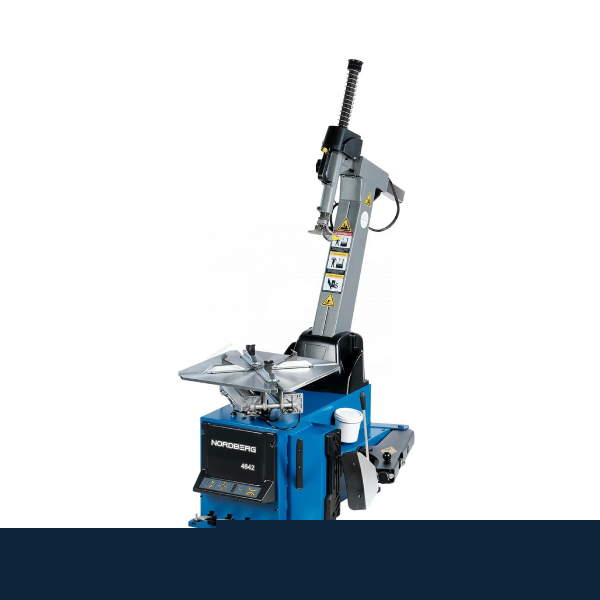 Станок шиномонтажный 380V автомат, 2х скор, стол с накладками, синий