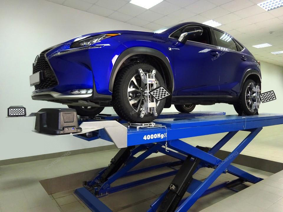 Кронштейн для стенда C803, для ножничного подъемника, правый, синий (RAL 5005)