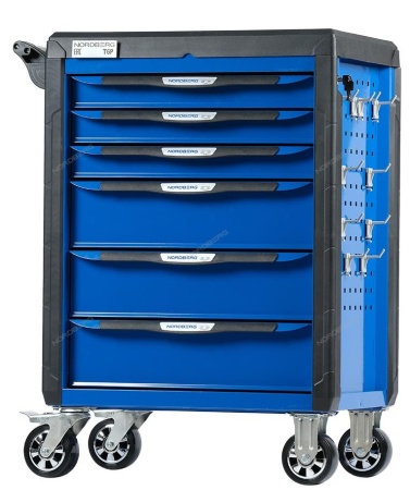 Тележка инструментальная с системой защиты от опрокидывания (синяя)