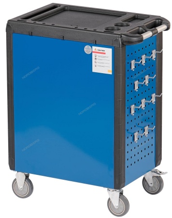 Тележка инструментальная, 5 выдвижных ящиков, синяя