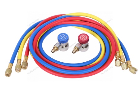 Коллектор манометрический со шлангами и муфтами в кейсе