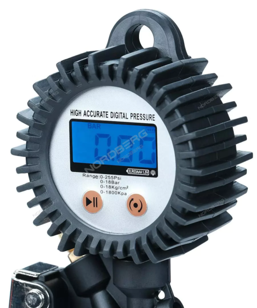 Манометр радиальный, 1/4", 80 мм, 0-18 бар, цифровой