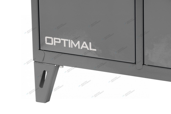 Верстак слесарный трехтумбовый, 2 серые створки (RAL 7012/7015)