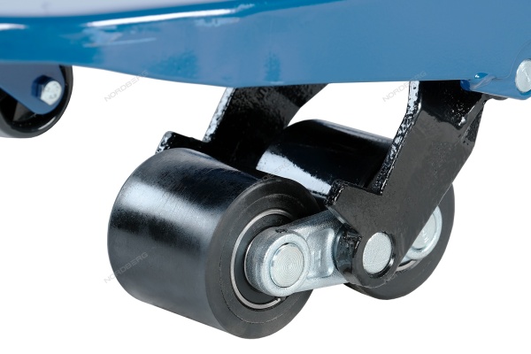 Тележка складская гидравлическая 3 т, с резиновыми колесами