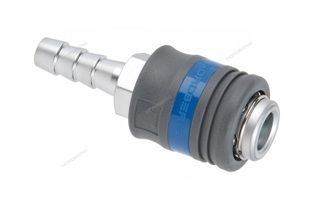 Разъем "мама" быстросъемный - елочка диам. 10 мм, с пластиковой муфтой