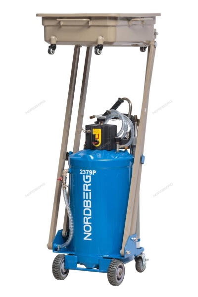 Установка для сбора масла пневматическая, 80 л (синяя)