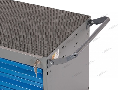 Тележка инструментальная, 6 выдвижных синих ящиков (RAL 7012/5005)