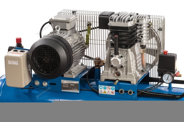 Компрессор поршневой с ременной передачей 380В, ресив. 100л, 520л/мин