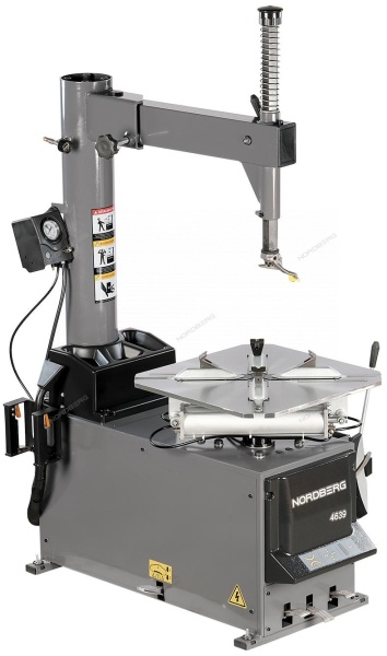 Станок шиномонтажный 380V п/автомат, 2х скоростн, зажимы 13-26", взрыв подк, серый