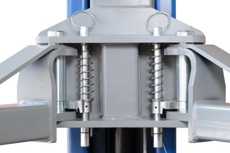Подъемник двухстоечный 4 т, верхняя синхронизация, H=3,6 м, 220 В, синий