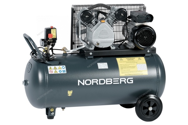 Компрессор поршневой с ременной передачей 220 В, ресивер 100 л, 360 л/мин