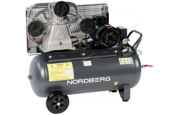 Компрессор поршневой с ременной передачей 380 В, ресивер 100 л, 950 л/мин