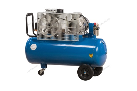 Компрессор поршневой с ременной передачей 380В, ресив. 100л, 520л/мин