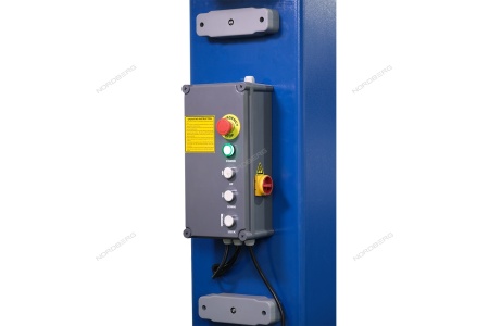 Подъемник двухстоечный 5 т, нижняя синхронизация, с электростопорами, 380 В, синий