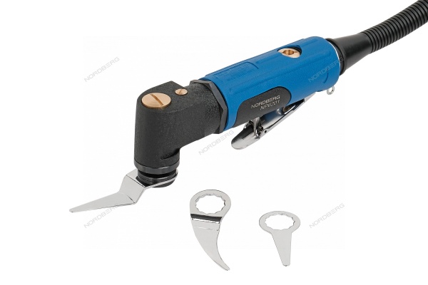 Нож пневматический для срезки стекол, с набором насадок