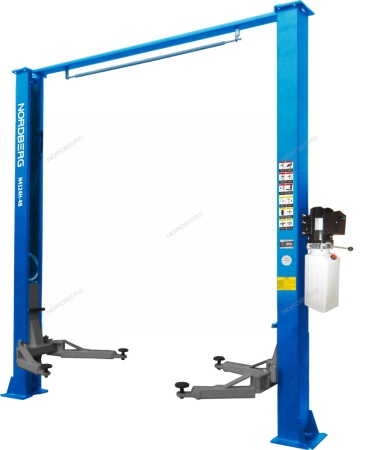 Подъемник 2-стоечный 4 т с верхней синхронизацией, 380 В, синий