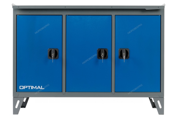 Верстак слесарный 3-х тумбовый, 3 створки /OPTIMAL-NW303/