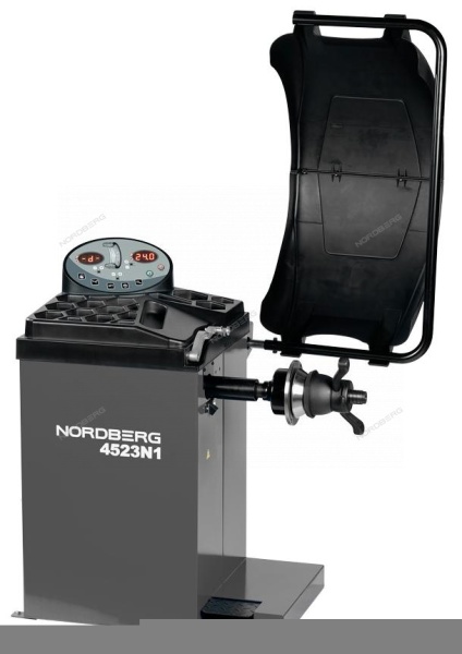 Станок балансировочный с автоматическим вводом 2х параметров, лазером и автостопом (серый)