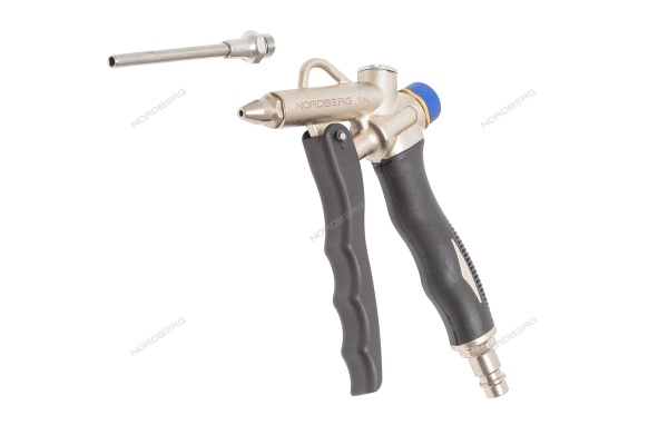 Пистолет продувочный с регулировкой воздушного потока + насадка удлинитель 10см