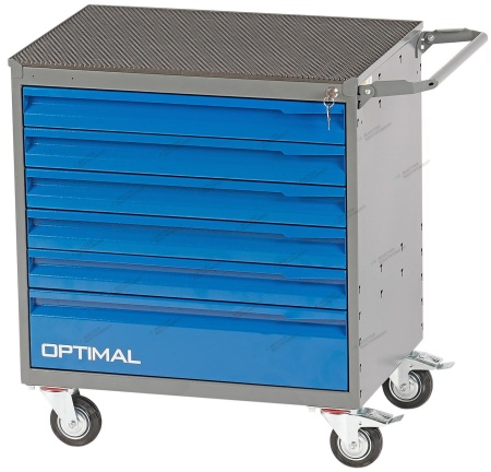 Тележка инструментальная, 6 выдвижных ящиков /OPTIMAL-NT126/