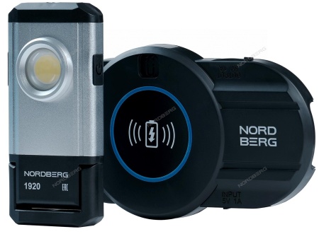 Фонарь светодиодный, аккумуляторный, с бесконтактным зарядным устройством