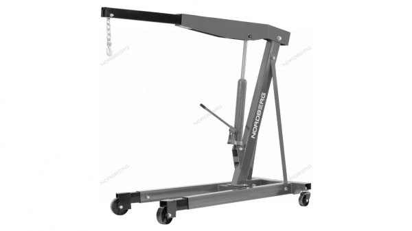 Кран гидравлический двухплунжерный, 3 т, усиленный, серый