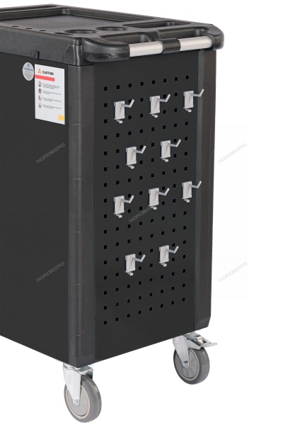 Тележка инструментальная, 5 выдвижных ящиков, серая