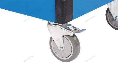 Тележка инструментальная, 5 выдвижных ящиков, синяя