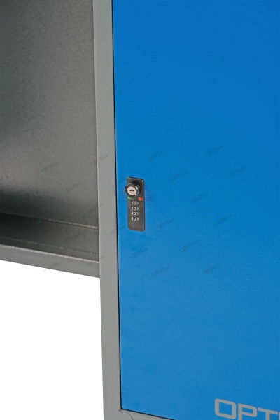 Верстак слесарный однотумбовый, 1 синяя створка (RAL 7012/5005)