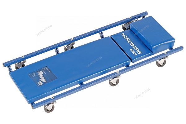 Лежак подкатной с подъемным подголовником