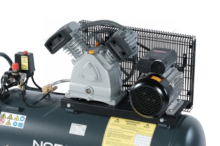 Компрессор поршневой с ременной передачей, 220 В, ресивер 100 л, 420 л/мин