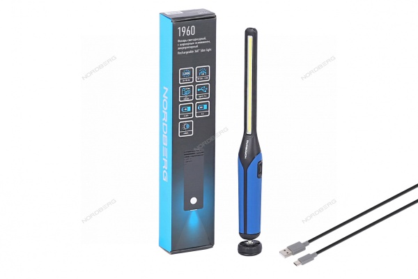 Фонарь светодиодный, с шарнирным основанием, аккумуляторный