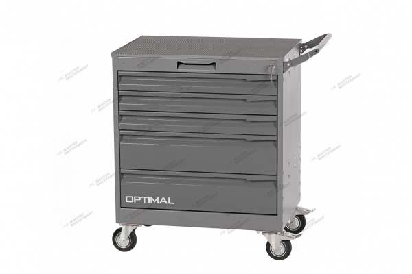 Тележка инструментальная, 5 выдвижных серых ящиков (RAL 7012/7015)
