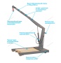 Кран пневмогидравлический грузовой, 3 т, усиленный