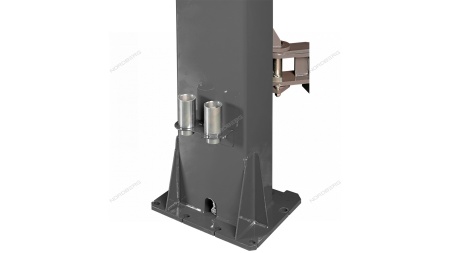 Подъемник двухстоечный 4 т, верхняя синхронизация, снятие со стопоров с одной колонны, 380 В, серый