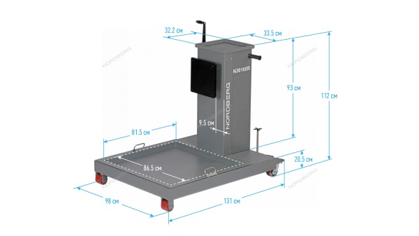 Стенд-кантователь для ремонта двигателей и агрегатов, 3 в 1, грузовой, 1600 кг