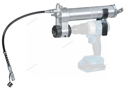 Шприц-насадка на шуруповерт, плунжерный для густой смазки, 400 мл