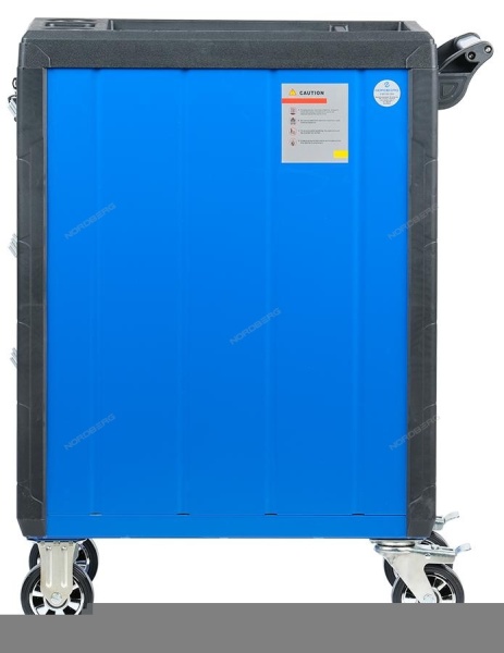 Тележка инструментальная, 5 выдвижных ящиков, с системой защиты от опрокидывания, синяя