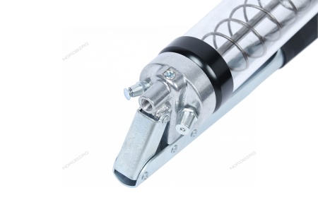 Шприц двухплунжерный для густой смазки с прозрачной тубой, 400 мл