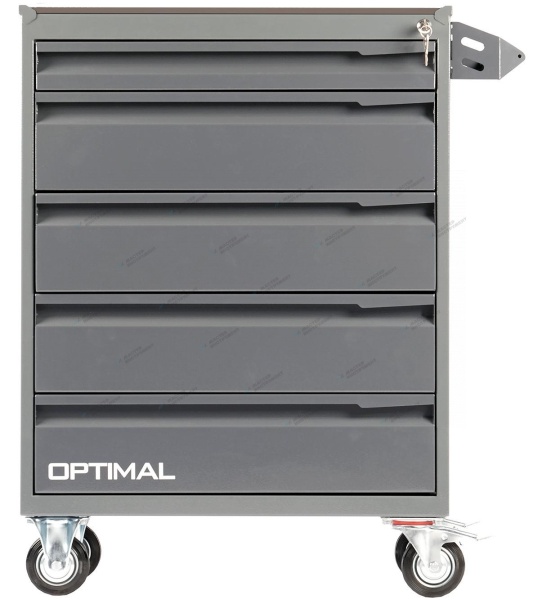 Тележка инструментальная, 5 выдвижных ящиков /OPTIMAL-NT115/