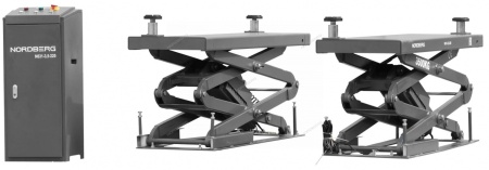 Подъемник ножничный 3,5 т, с встроенными адаптерами для SUV авто, 220 В, серый