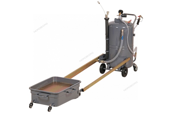 Установка для сбора масла пневматическая, 115 л, серая